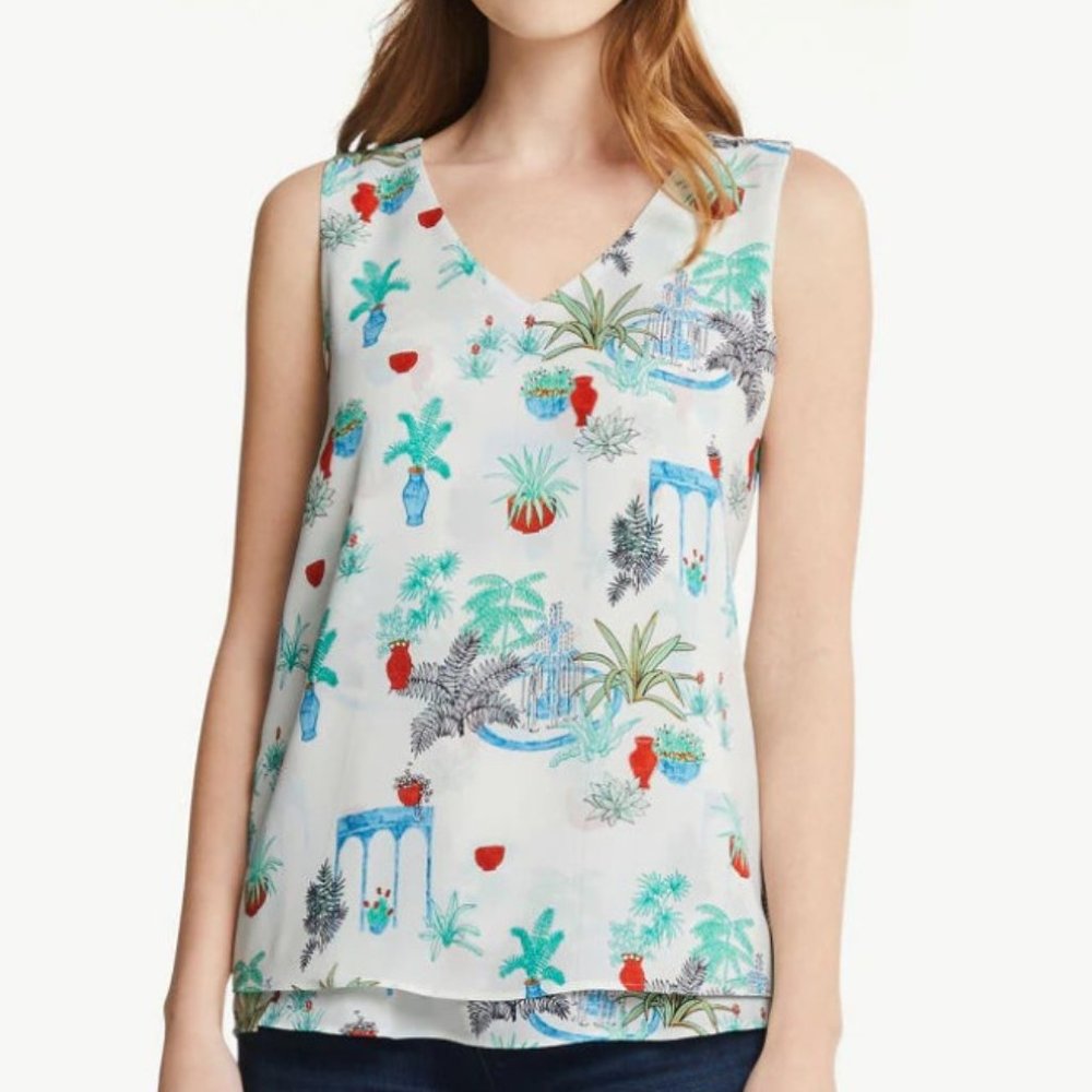 {Ann Taylor Factory} Floral Layered Tank Top